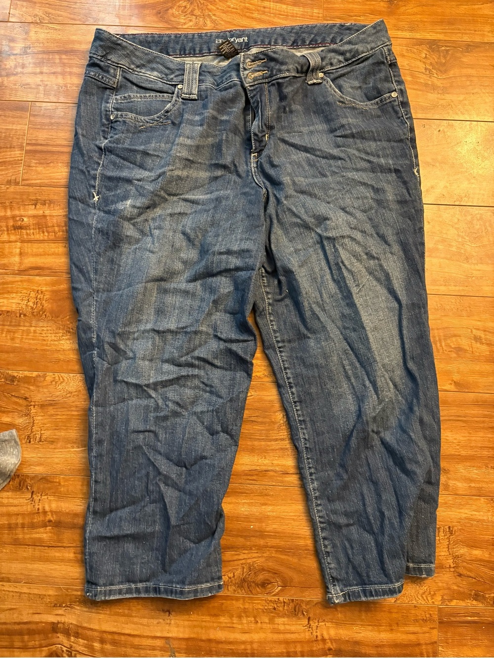 Lane Bryant Mid Wash Cropped Ankle Jeans